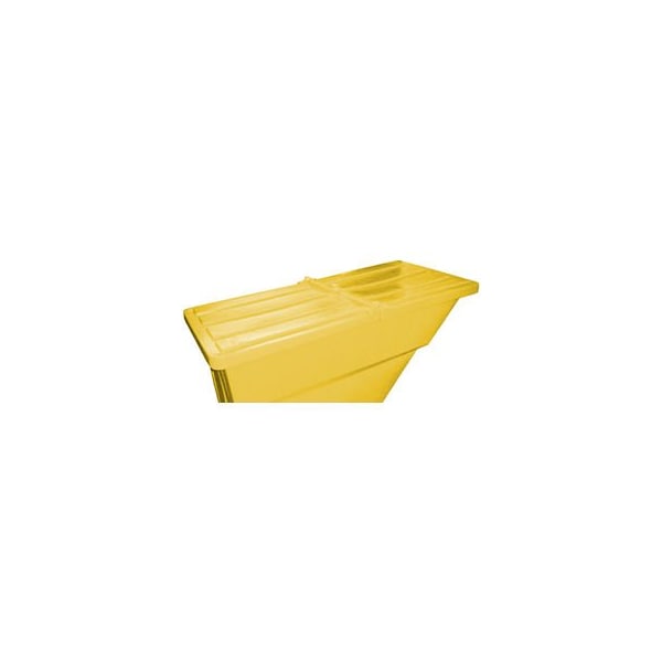 Hinged Lid for 1-1/10 Cu. Yd., Plastic Self-Dumping Hopper, Yellow
